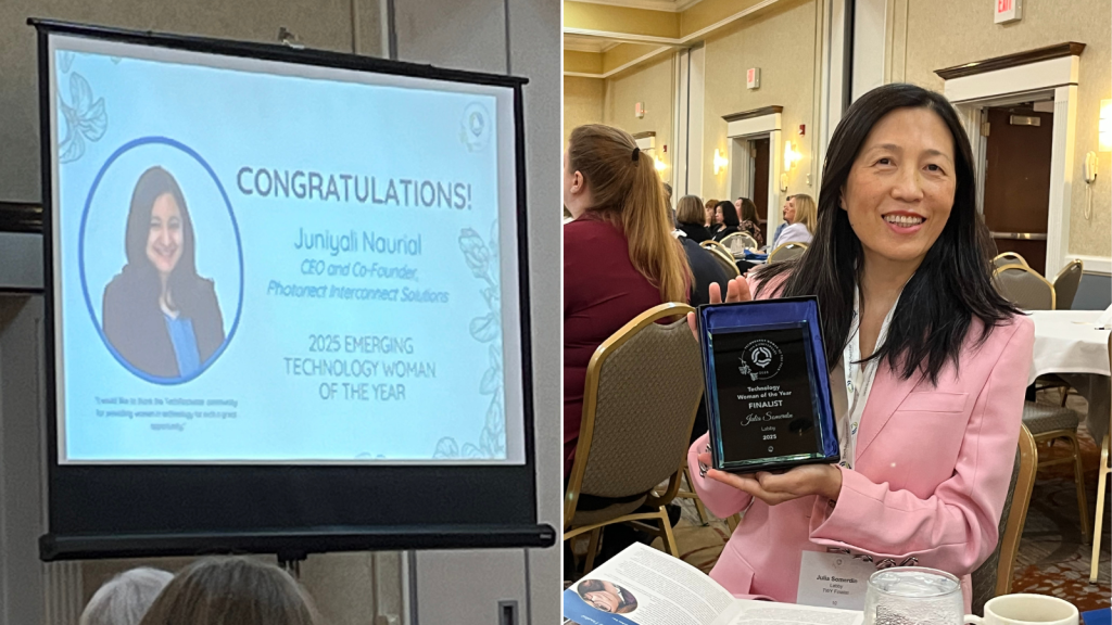 Technology Women of the Year Awards - Photonect's Juniyali Nauriyal and Labby's Julia Somerdin